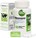 Jaguar Animal Health Neonorm Calf - Enteric Coated Supplement Boluses for Proper Hydration & Bowel Health - Plant- based product for Pre- Weated Calves (60 Count)
