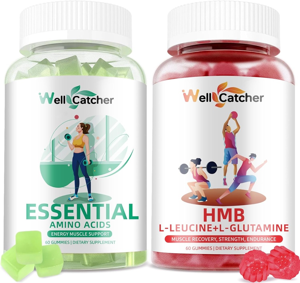 Gumie HMB i Leucine z esencjonalnych aminokwasów Gummie do wzrostu mięśni, Wsparcie energetyczne