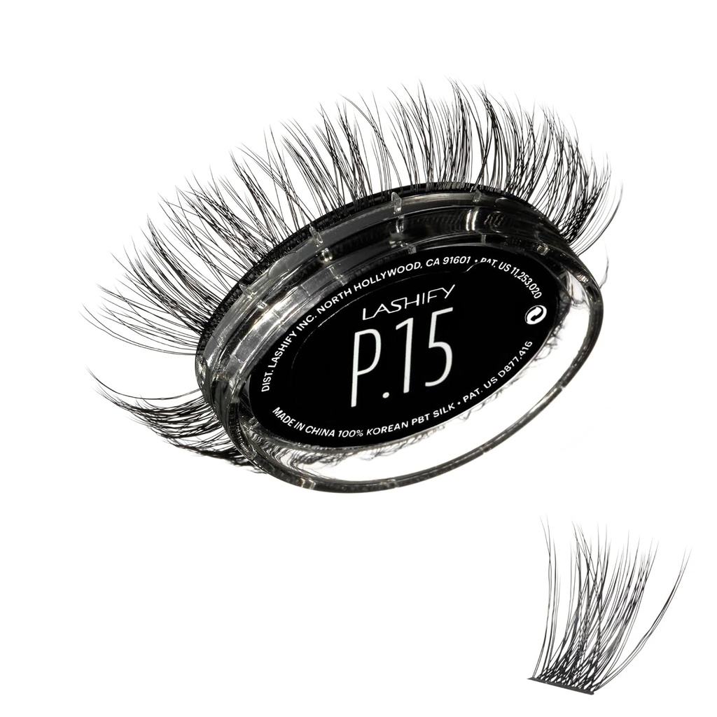 Lashify Plushy 15 mm Gossamer Lashs w czerni, łatwe DIY fałszywe rzęsy dla obszerny jeszcze nadal naturalny wygląd