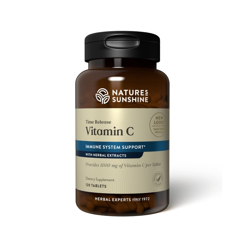 Natury Sunshine Witamina C Czas uwalniania, 1000 mg, 120 Tabletki 124; Wspiera system immunologiczny i Quench Niebezpieczne wolne rodniki