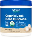 Nutricost Organic Lion 's Mane Mushroom Proszek 4oz - Certyfikowany USDA Organic