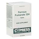 Cypress Pharmaceutical Ferrous Fumaran 324 Tablets, Boxed, 100ct