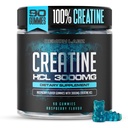 Creature HCL 3000mg Per Serving - Malina Flavour - Wegan Gummies (90 Count (Pack of 1), Malina)