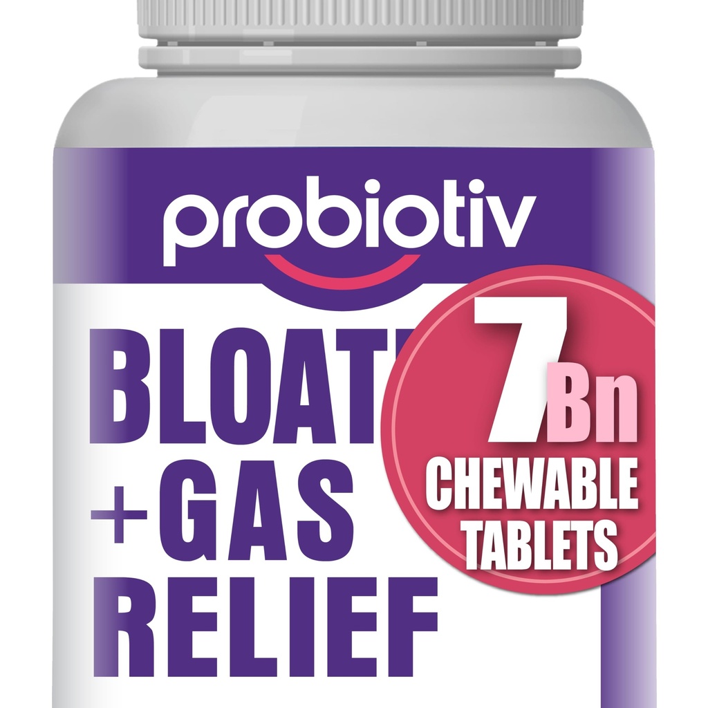 Wsparcie gazowe i dmuchane dla kobiet i mężczyzn 7 Miliard CFU - Probiotyki do żucia & Lactobacillus Reuteri, Daily Digestive Enzymes for Ocasional Bloating, Gut Comfort & Digestive Health