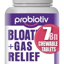 Wsparcie gazowe i dmuchane dla kobiet i mężczyzn 7 Miliard CFU - Probiotyki do żucia & Lactobacillus Reuteri, Daily Digestive Enzymes for Ocasional Bloating, Gut Comfort & Digestive Health