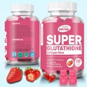 Super Glutation Collagen Gummies Glutation, Glutathione Skin Care - Rozjaśnianie skóry - Gummies Collagen - Anti-Aging L- Glutathione - Marine Collagen & Vitamin