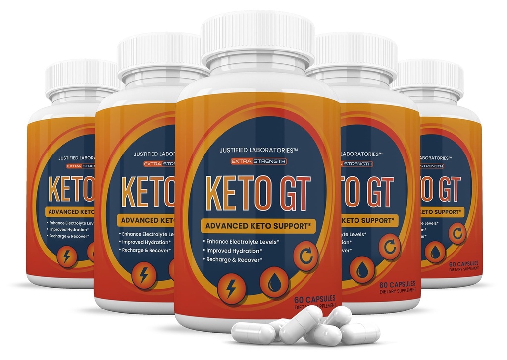 (5 opakowań) Keto GT Keto Pigułki 1275MG Nowa i ulepszona formuła zawiera jabłko cydr Ocet ekstra Virgin Olive Oil Powder Green Tea Leaf 300 Kapsułki
