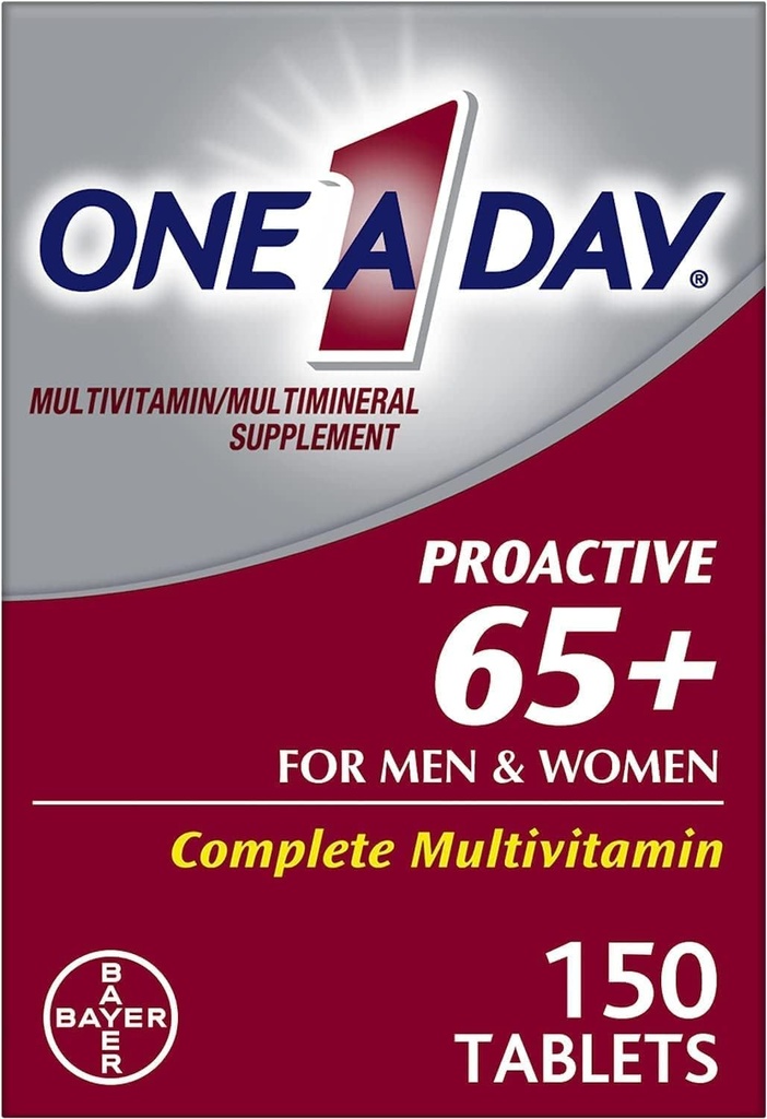 Jeden dzień Proactive 65 Plus Multivitamin dla mężczyzn i kobiet, 150 tabletek (opakowanie po 2) według dnia jedno-