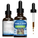Pet Wellbeing Young at Heart for Cats - Vet- Configurated - Heart Health, Circulative & Cardival System, Hawthorn, Motherwort, Schisandra - Herbal Supplement 2 oz (59 ml)