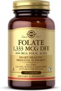 Solgar Folate 1,333 mcg DFE (Kwas foliowy 800 mcg) - 250 tabletek - Wsparcie dla prenatalnych - Non-GMO, Wegan, Gluten Free, Dairy Free, Kosher - 250 Servings