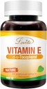 Lovita Witamina E 400 IU Softgels, Natural 268 mg (jako D Alpha Tocoferol), Wegan dla zdrowej skóry, włosów, paznokci i układu immunologicznego Wsparcie, 60 Softgels wegetariańskie