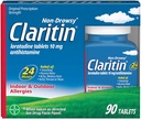 Claritin Wewnętrzna i zewnętrzna ulga alergiczna, 90- Tabletki