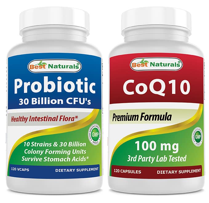 Najlepsze Naturals Probiotic 10 Szczepy & 30 Miliard CFU & COQ10 100 mg