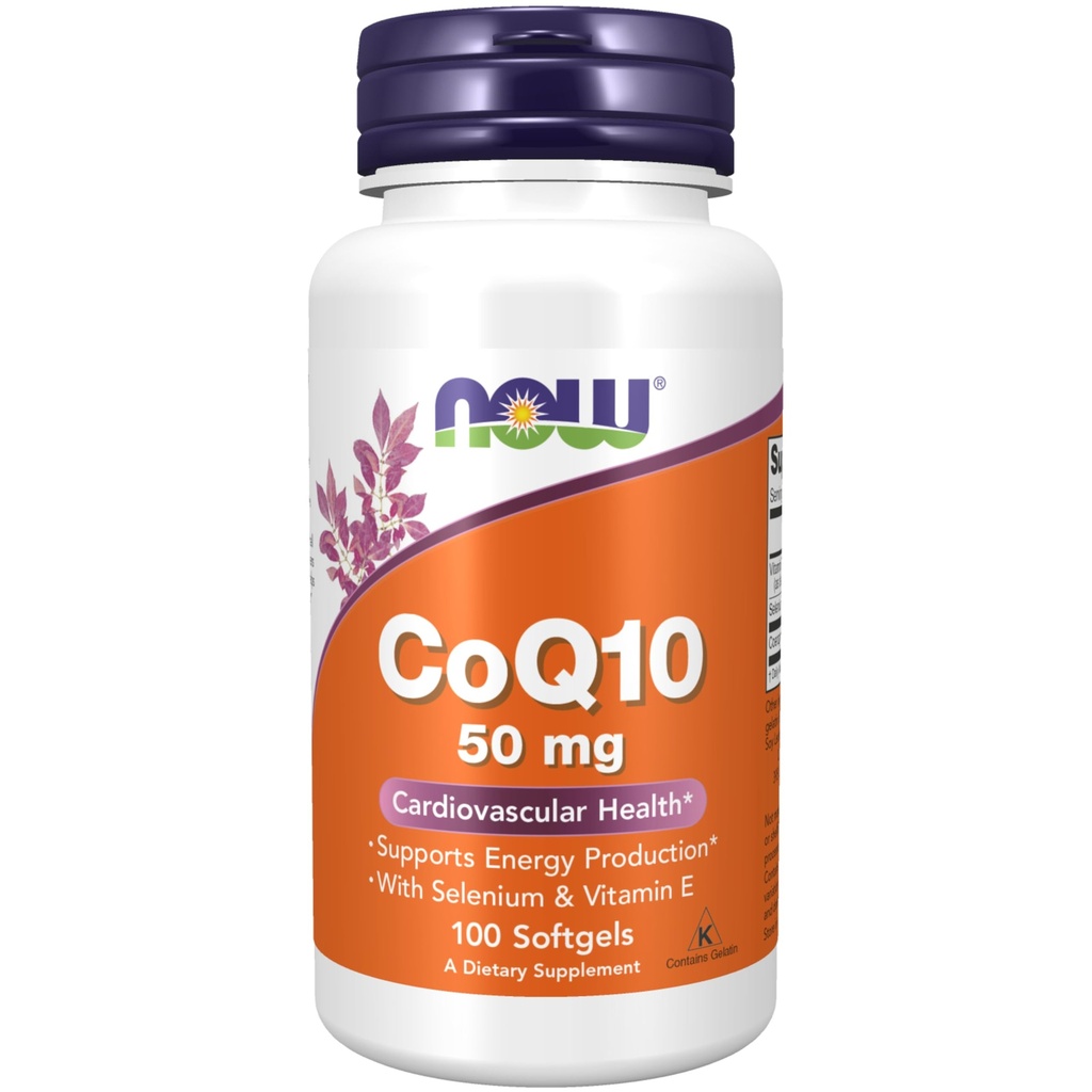 Teraz suplementy, CoQ10 50 mg, stopień farmaceutyczny, All- Trans Form produkowany przez fermentację, 100 Softgels