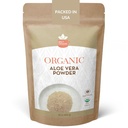 Organic Aloe Vera Powder for Skin & Hair – 8 oz. - Aloe Barbadensis - Nourishing Face Mask for Natural Beauty, USDA Certified Organic & Non-GMO