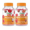 Żywe dzieci Magnezu + Dzieci wsparcia immunologicznego, Gummies Bundle - Great Desting, Suplement witaminy, Gluten Free, GMO Free, Gummy do żucia