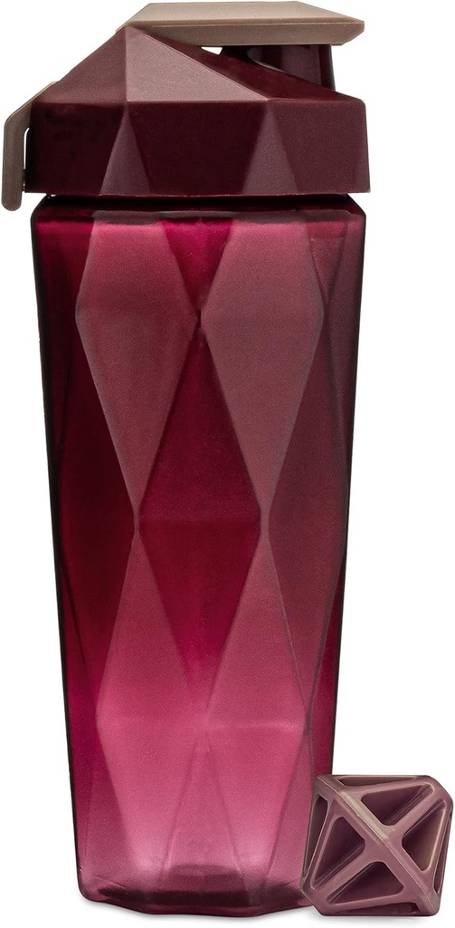 Classic 28 oz Blender Shaker Butelka 124; Protein Shaker Butelka z Diamond Agitator 124; Shaker Cup z Carrying Handle i zmywarka sejf 124; Maroon - 28- Ounces