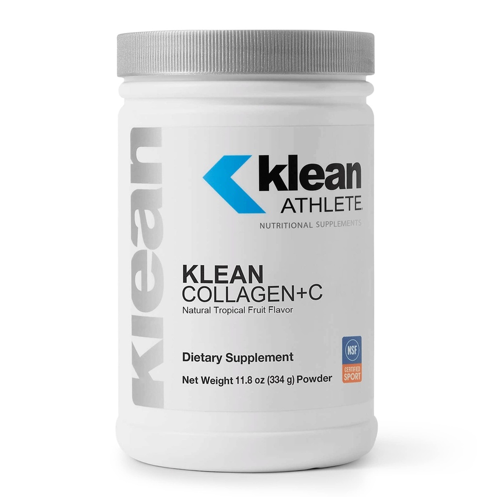 Klean Athlete Klean Collagen + C XI124; Wspomaga zdrowie mięśniowo- szkieletowe, aby pomóc zoptymalizować wydajność i mobilność 124; 11.8 Ounces XI124; Naturalny tropikalny aromat owocowy