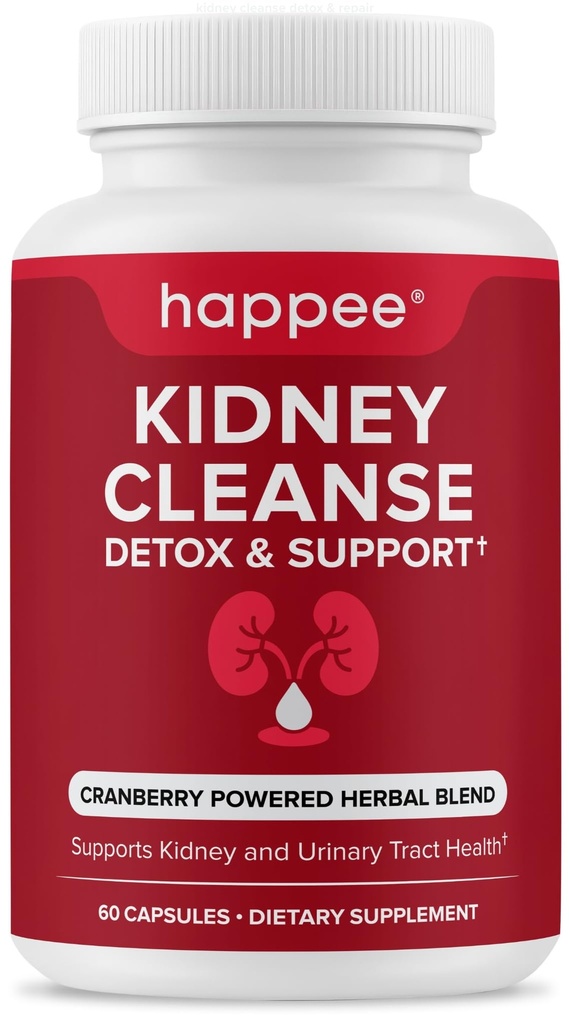 Nerki Cleanse Detox & Repair Formuła - Natural Nerki Supplement Supplement z ekstraktu żurawinowego & 21 Zioła na nerki, pęcherze, & Trakt moczowy Zdrowie - Flush Toxins & Restore Health - 60 Kapsułki