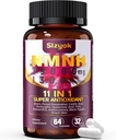 Suplement NMNH (Mononukleotyd dihydronikotynamidu) 600mg Suplement z Resveratrol, CoQ10, Biotin & kwas hialuronowy 124; Wsparcie energii komórkowej, Metabolizm i Wellness skóry, 64 kapsułki
