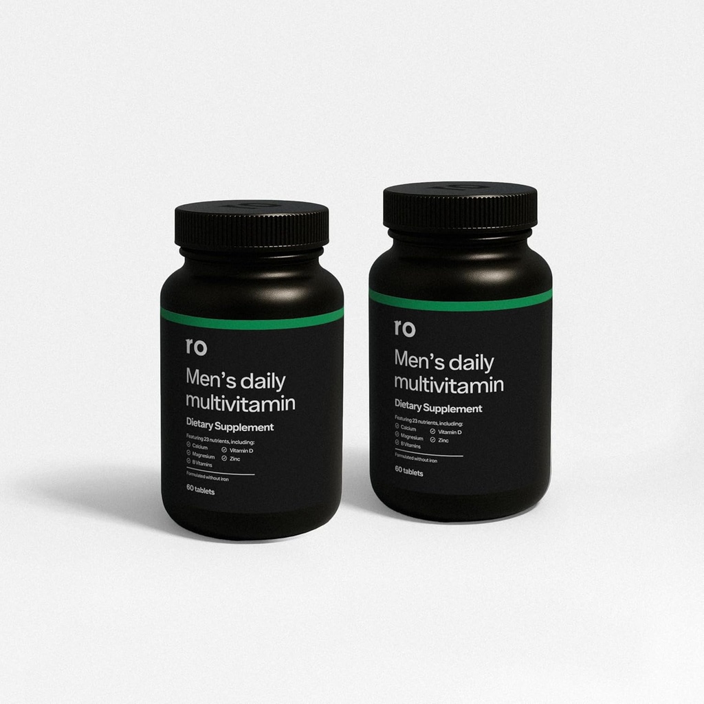 Ro Daily Multivitamin dla mężczyzn 124; Wspomaga aktywność fizyczną, mózg + zdrowie serca i system immunologiczny z 23 Kluczowe składniki odżywcze w tym wapnia, magnezu i cynku 124; 60- Day Supply (120 Tablets)