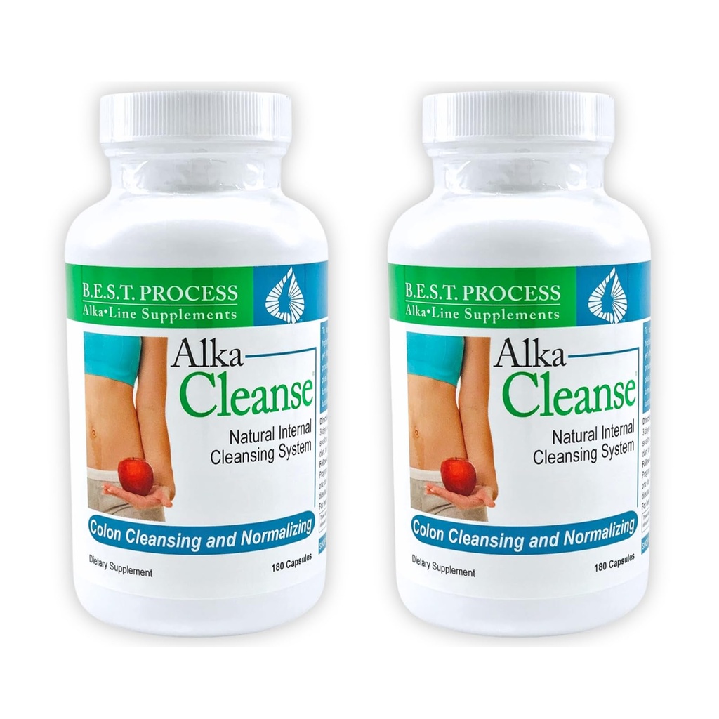 Alka • Cleanse Best Process Alkaline - Herbal Detox Colon Cleanse & Distestive Distress Formula - Pyllium Husk, Probiotyki, Enzymy i Zioła (2)