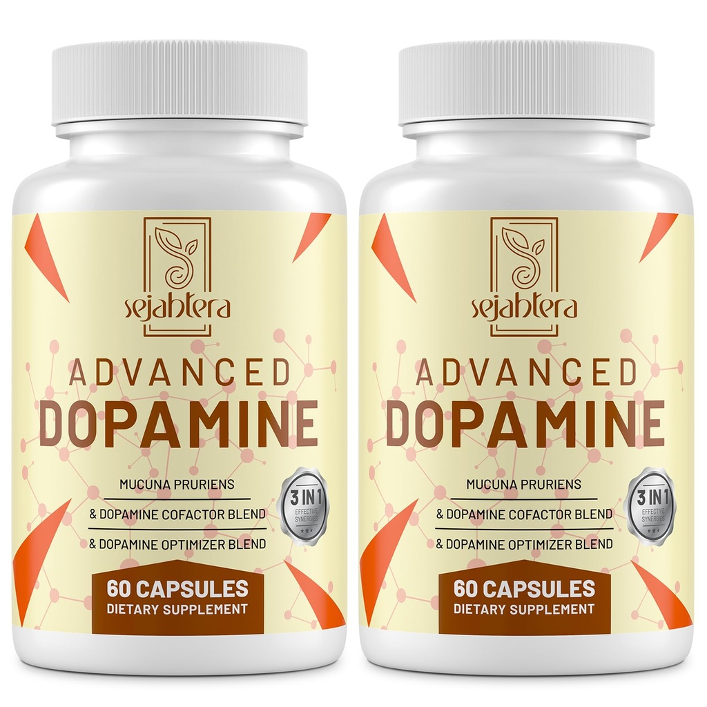 Suplement dopaminy - Ekstrakt z nasion mukuny, ekstrakt Premium Vitamin, Minerały i Ekstrakty roślin naturalnych na mentalny napęd, Clarity, Focus-120 kapsułki