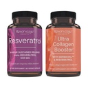 Reserverage Resveratrol & Ultra Colagen Booster - Resveratrol & Colagen Kapsułki do wsparcia komórek i skóry - Funkcje Dermaval - 60 Kapsułki, 90 Ultra Colagen Booster Kapsułki
