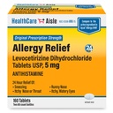 HealthCareAisle Allergy Relief - Levocetirizine Dichlorowodorek Tablets USP, 5 mg, 160 Tablets, Original Rescription Strength Allergy Medication, 24- Hour Relief, 80 Count (Pack of 2)