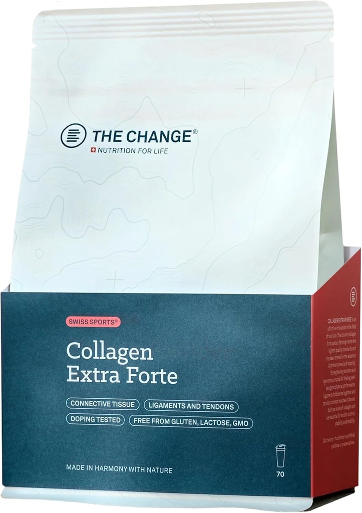 Collagen Extra Forte - Zhydrolizowany proszek Collagen dla kobiet i mężczyzn - Organiczne białko do wspierania zdrowego mięśni, stawów i kości Siła, Non-GMO, Laktoza i gluten Free 350g