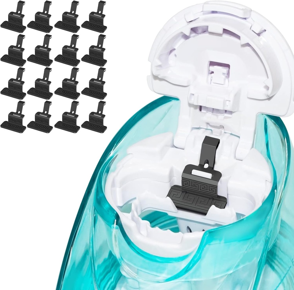 FireAnt Silicone Saline Pody Repeliers Akcesoria kompatybilne z Navage Nasal Care, 16 Pack wielokrotnego użytku Silicon Salt Pads Repelled Replacements, Łatwa obsługa (Black 16 Packs)