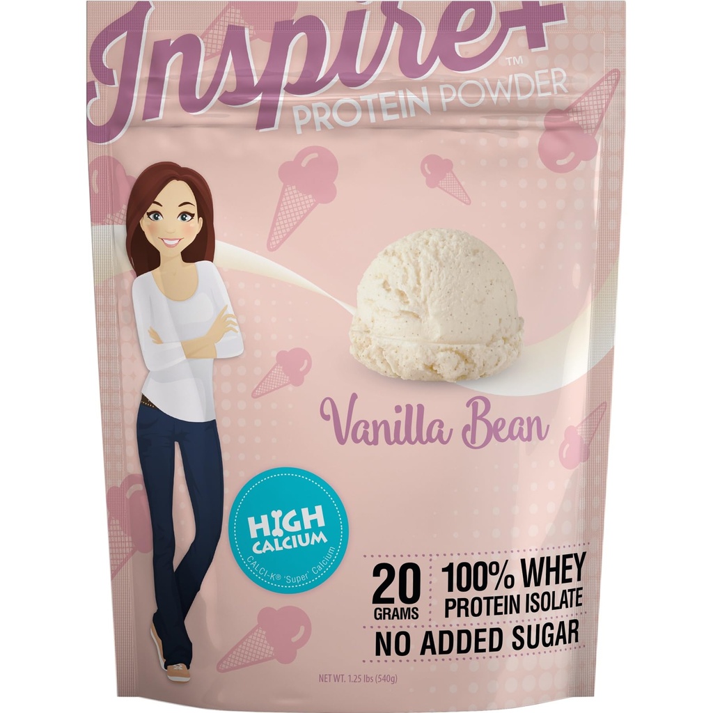 Bariatryczny Inspire Vanilla Bean 20g Izolat białka serwatki z wapniem