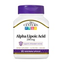 21 Century Healthcare Alpha Lipoic Acid 200 mg, 60 Hrabia Kapsułki wegetariańskie