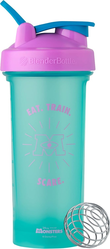 BlenderBottle Pixar Classic V2 Shaker Butelka Perfect for Protein Shakes and Pre Workout, 28- Ounce, Monsters Inc.