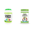 Orgain Organic Plant- based Protein Powder + Superfoods Zielonych w proszku Bundle (1,59lb + 0,62lb)