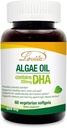 Lovita Algae Oil, Plant Based DHA Alternatywa do oleju rybnego, Vegan Omega 3 z DHA 200 mg, 60 Softgels wegetariańskie