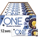 One Protein Bars, Blueberry Cobbler, Gluten Free z 20 g Protein i 1 g cukru, spiżarnia Staples, 2.12 oz (12 Count)
