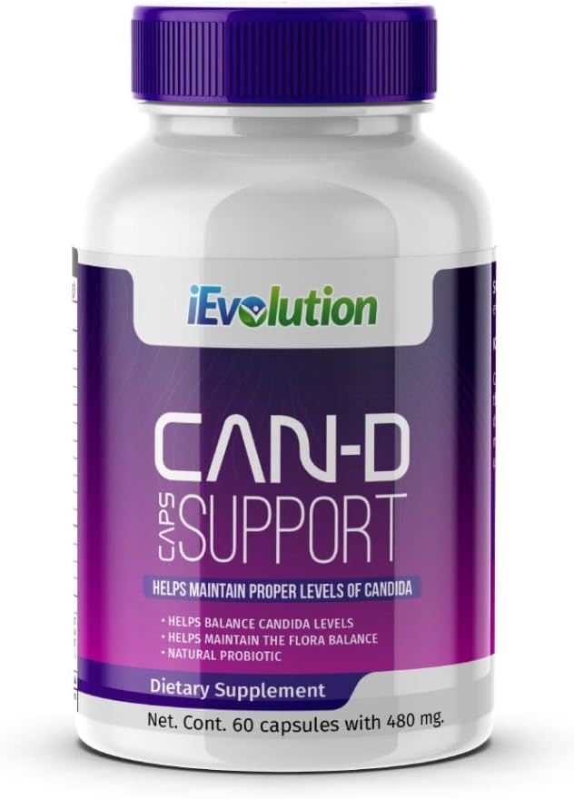 Can- D Caps Advanced Candida Control Supplement: Immune & Digestive System Support with Natural Garlic, Cat 's Claw, Ginger, Wapń & Magnez - Formuła Poprawy Fungilic & Health