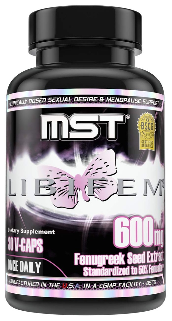 MST Libifem, Ekstrakt nasion kozieradki, Boost Desire, Libido, Arousal i Satysfaction Plus Menopauza Health Supplement, Suplement dla kobiet, 30 Count, BSCG Certified Drug Free.