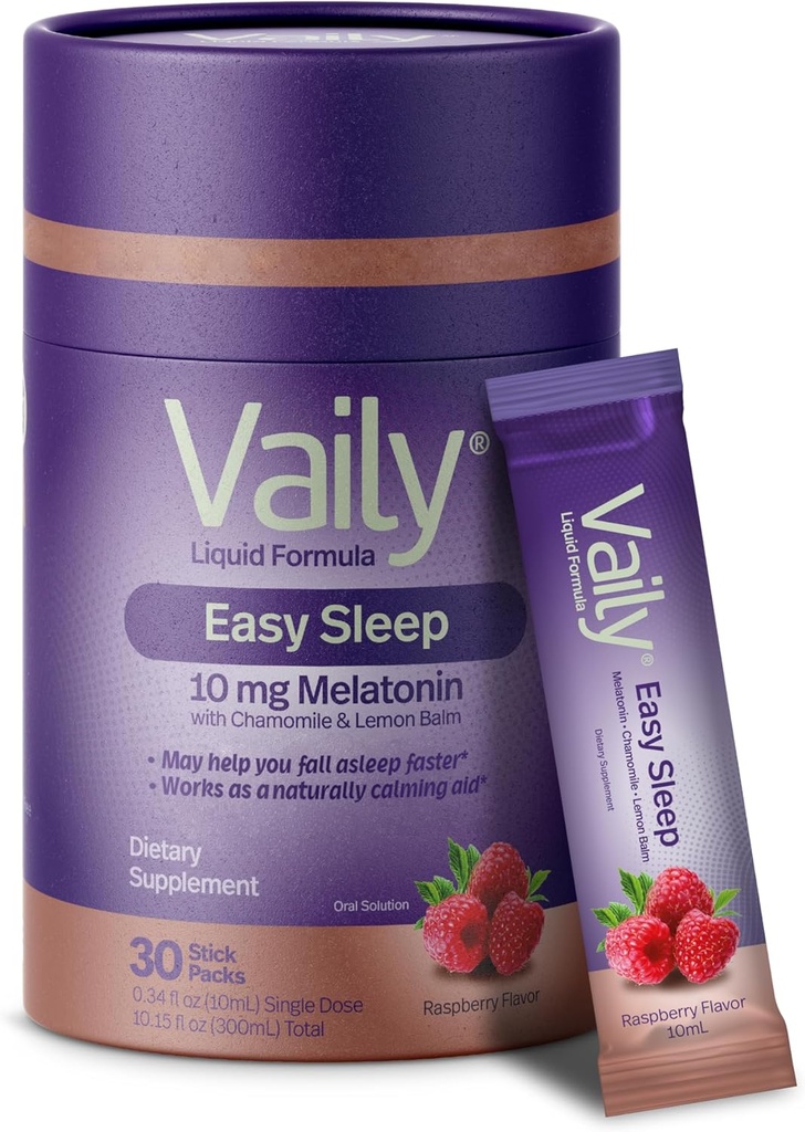 Płynna melatonina 10 mg, ekstrakt z balsamów cytrynowych Ulepszone cykle usypiające - Malina aromatyczne suplementy usypiające, Pomoc senna płynna dla dorosłych - Rumianek ekstrakt Natural Sleep & Relaxation Aid - 30 Days