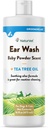 NaturVet Płyn do mycia ucha dla psów i kotów - Suplement do zdrowia zwierząt Oczyszcza psa, Cat Ear Canals - Zawiera Aloe, Tea Tree Oil - Pomaga usunąć Pet Ear Wax, Brud, Deter- 16 Oz.
