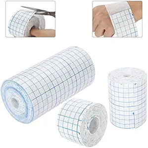 Mesh oddychająca taśma Adhesive Bandage Roll Film opatrunek drugiej skóry Uzdrawiające antybakteryjne antybakteryjne Bandaże Elastyczne Nonwovens 3.9inc * 34foot Budd10cm * 10m (4 cala * 10.9yard)