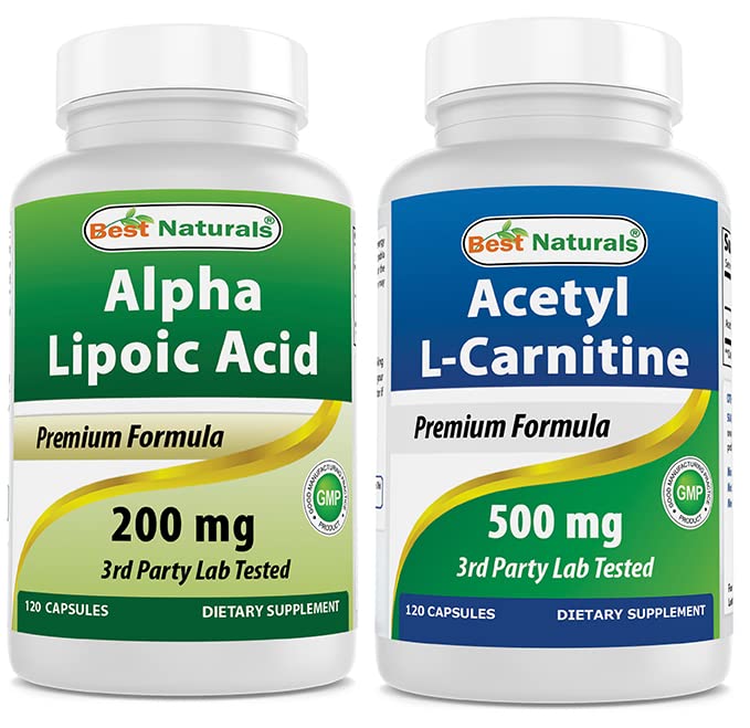 Najlepsi naturale Alfa Kwas lipowy 200 Mg & Acetyl L- Karnityna 500 Mg