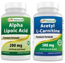 Najlepsi naturale Alfa Kwas lipowy 200 Mg & Acetyl L- Karnityna 500 Mg