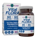 Vital Planet - Vital Flora Ultra Daily Probiotic 60 Milion CFU, Diverse Strains, Organic Prebiotics, Immune Support, Bloating Relief, Digestive Health Probiotyki dla kobiet i mężczyzn 60 Kapsułki
