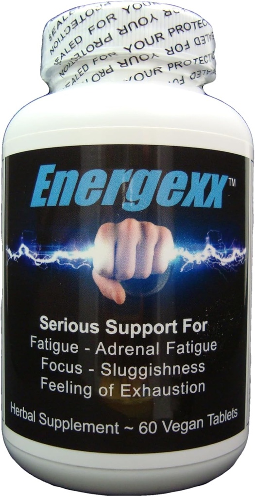 Energexx - Poważne wsparcie nadnerczy / Zmęczenie, Focus, spowolnienie, Energy Booster z Ginger, Ashwagandha i Rhodiola Rosea. dla mężczyzn i kobiet.