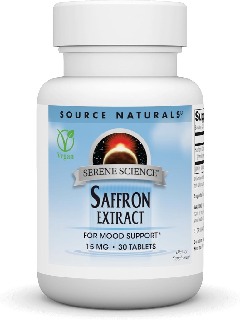 Źródło Naturals Serene Science Saffron Extract, for Mood Support * - 30 Tablets