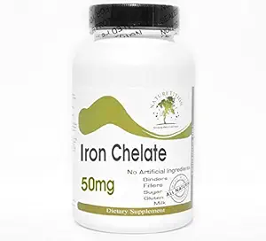 Żelaza Chelate 50mg ~ 100 Kapsułki - Brak dodatków ~ Suplementy do natretyfikacji