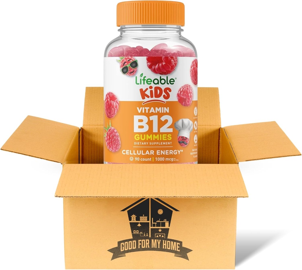 Witamina B12 Gummies Bundle. Zawiera jedną butelkę 90 ct Żywe dzieci Witamina B12 Gumiaki. Suplement diety, Gluten Free, Non Gmo i Chewable B12 Gummies witaminy. Przychodzi z dobrym do mojego pudełka!